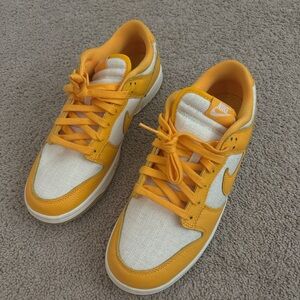 Nike Dunk Yellow and White Low-Top Sneakers